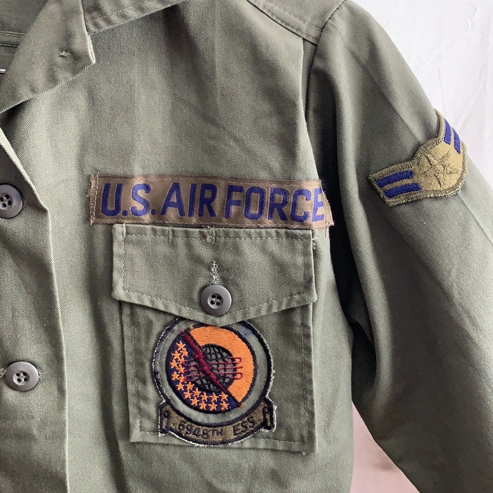 True Vintage Women’s OD Green Uniform Blouse - Picture 3 of 8